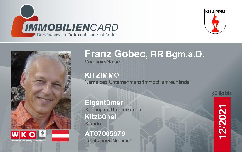 Immobiliencard von KITZIMMO