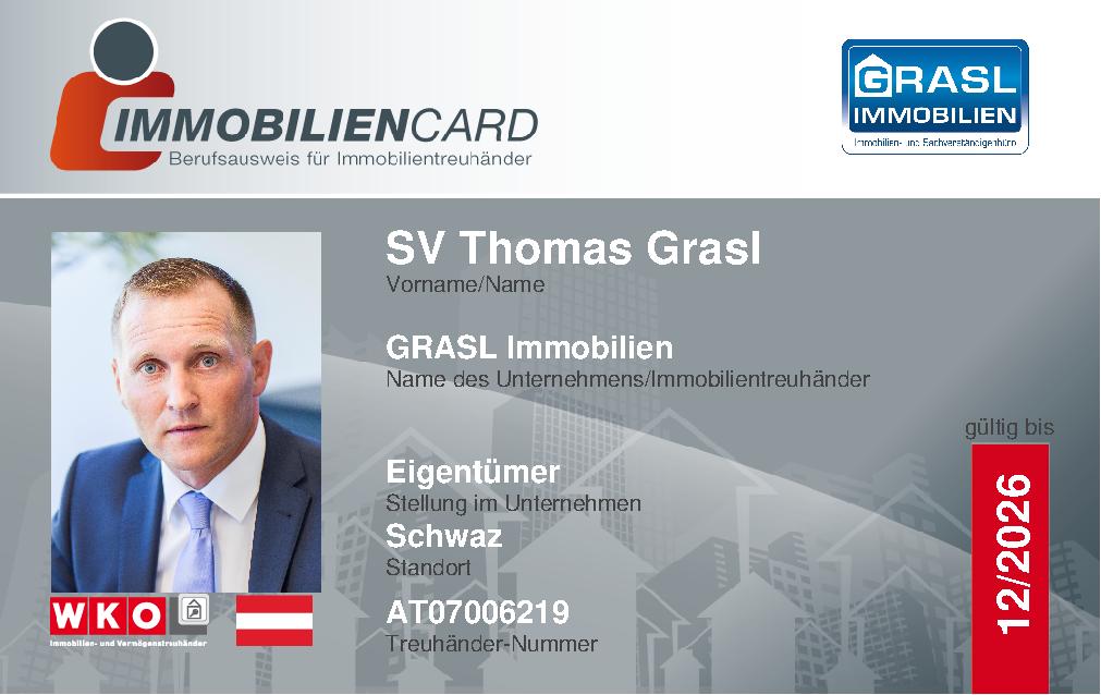 Immobiliencard von GRASL IMMOBILIEN - Immobilien- und Sachverständigenbüro